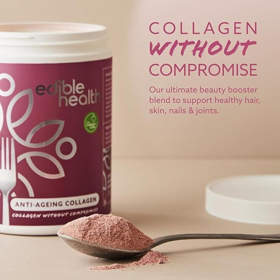 Edible Health Anti-Ageing Protein Powder - Enhanced with Vitamins C, E & Hyaluronic Acid for Hair, Skin and Nails - 400g Edible Health Anti-Ageing Protein Powder - Enhanced with Vitamins C, E & Hyaluronic Acid for Hair, Skin and Nails - 400g