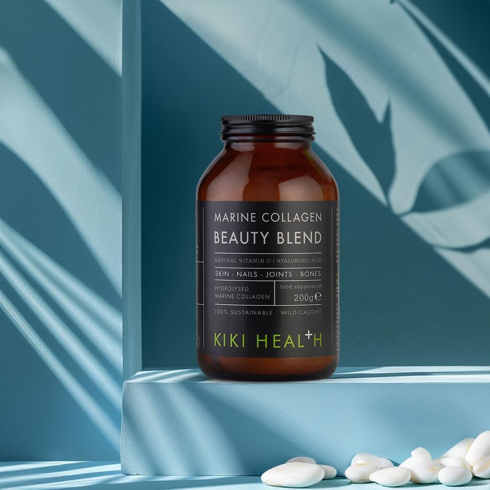 KIKI Health Premium Marine Collagen Beauty Blend Powder | Natural Vitamin C from Organic Camu Camu Powder | Enhance Joints & Bones | High Protein & Vegan Health Support for Daily Wellness - 200g