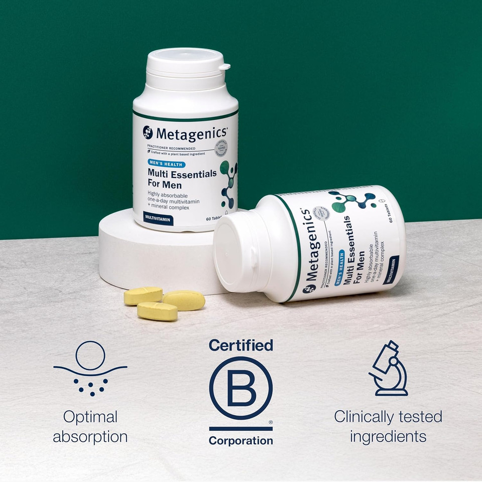 Metagenics Multi Essentials for Men Multivitamin - 27 Vitamins & Minerals for Men - Vegetarian and Vegan - 60 Tablets