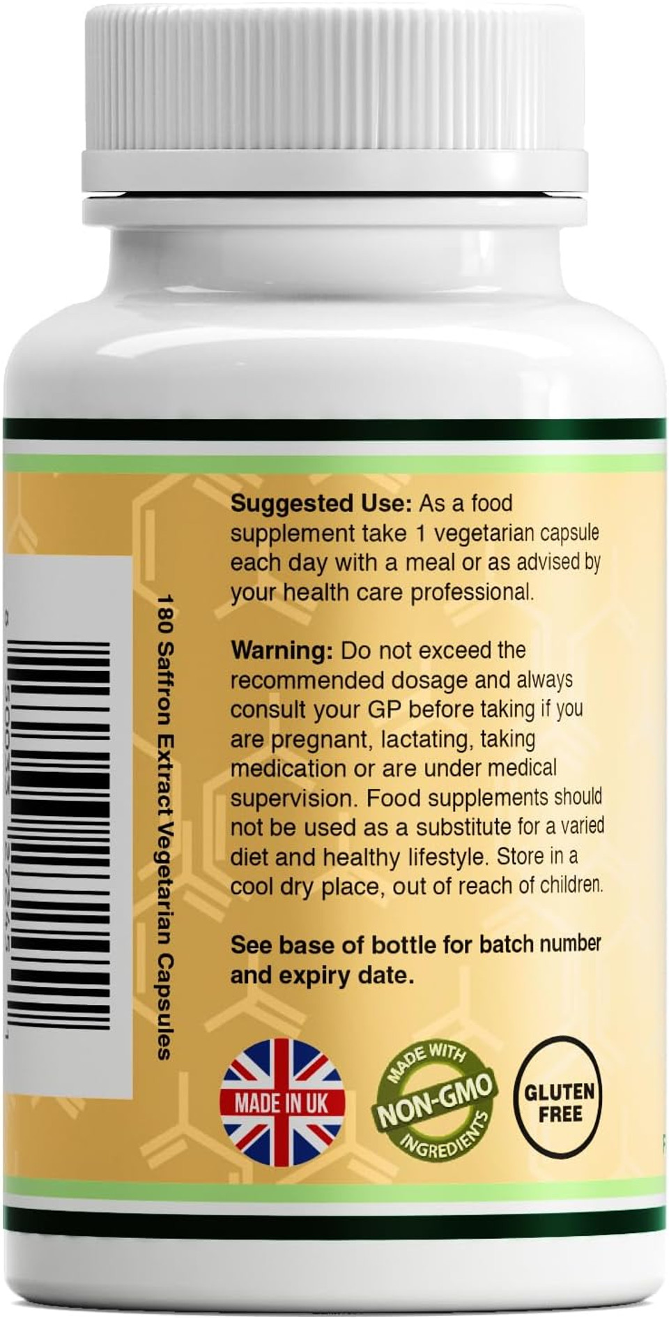 Double Wood Saffron Supplement |180 Servings of High Strength Saffron Capsules - 88.5mg Saffron Extract per Serving | Weight Management, Heart Health, Mental Clarity & Eye Health | UK Manufactured