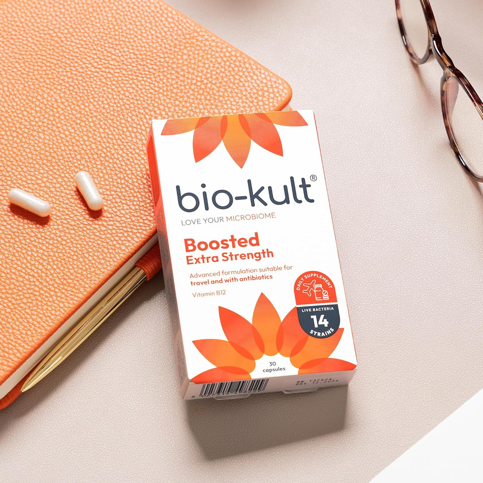 Bio-Kult Boosted Extra Strength Gut Health| 14 Strains | Probiotics for Women & Men | Immune & Digestive Support | Shelf-Stable, Non-GMO, Gluten-Free | 60 Capsules