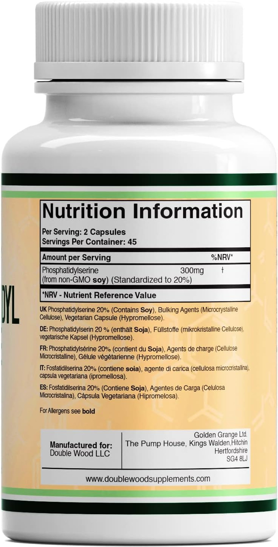 Phosphatidylserine Supplement | 120 Phosphatidylserine Capsules