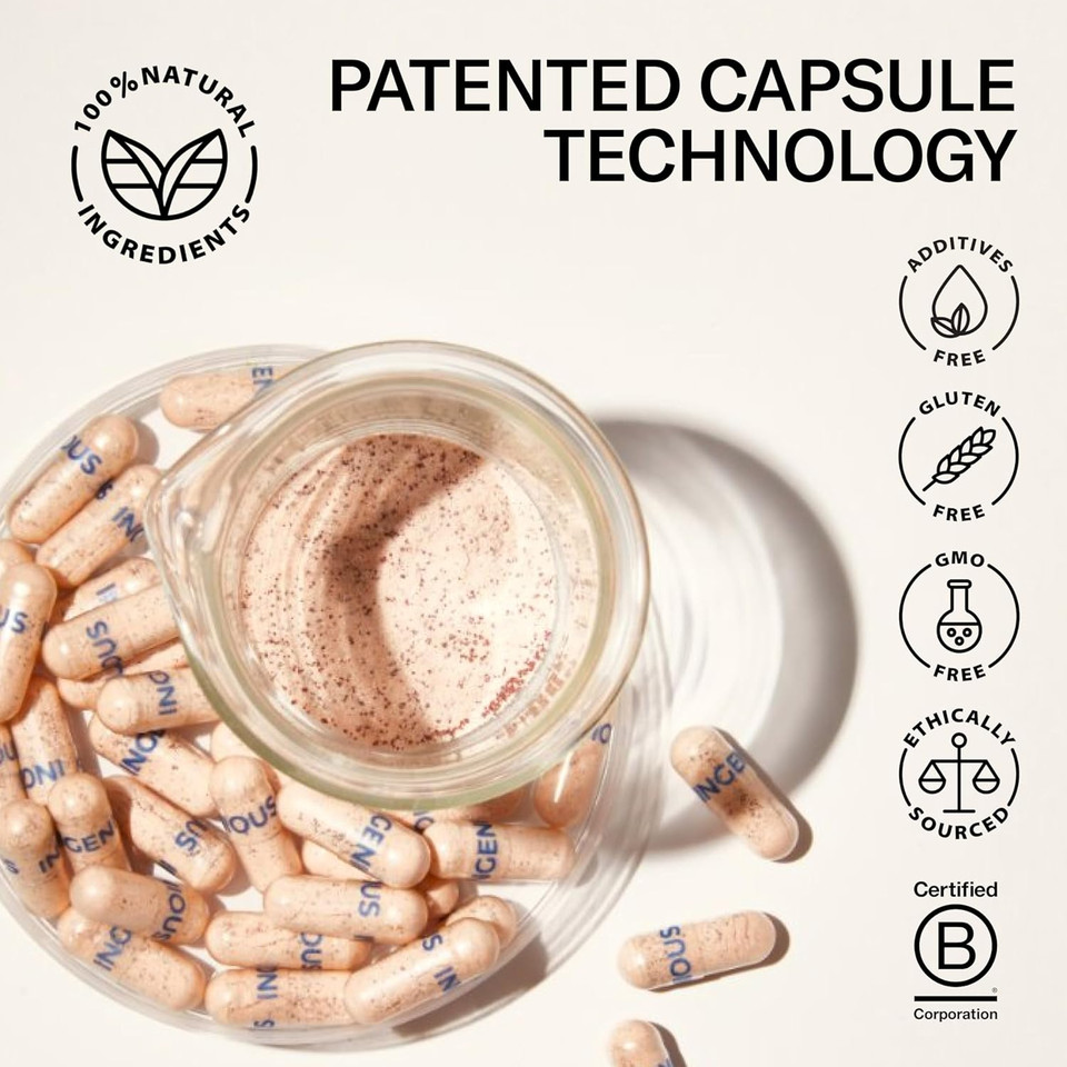 INGENIOUS Marine Collagen Active Aids Muscle Repair & Increased Endurance Hydrolysed Collagen Peptides Hyaluronic Acid Collagen Supplement Performance Enhancing Supplement - 30 Day Supply