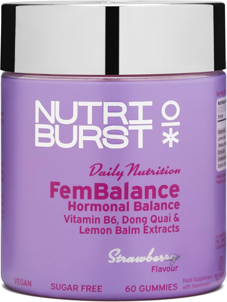 Nutriburst Biotin Power Plus - Biotin (2500mcg) + Liposomal Vitamin C for Healthy Hair & Glowing Skin - Strawberry Flavour - 60 Gummies 1 Month Supply - Suitable for Vegans
