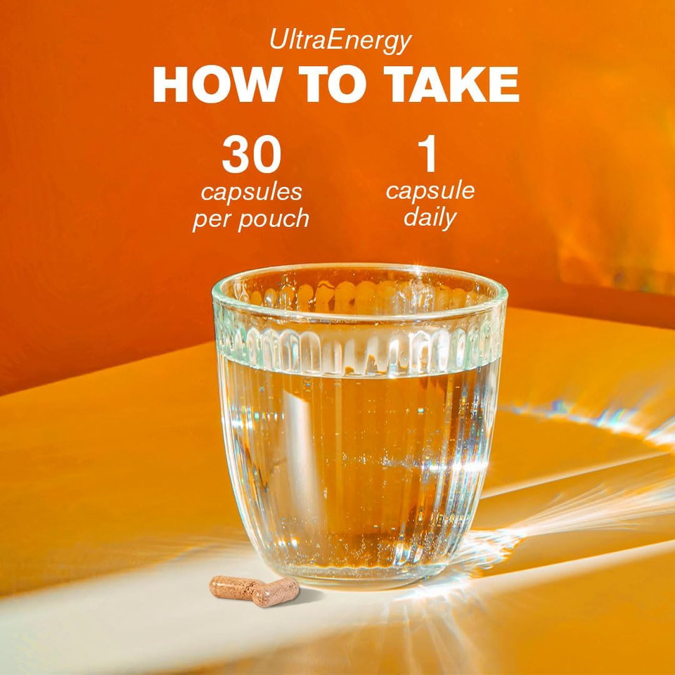 UltraEnergy | High Strength Vitamin B Complex | Includes Vitamin B12 (100ug), Choline (50mg), Biotin (50ug) and Folate (200ug) | 30 Vegan Capsules | One-A-Day | DR.VEGAN