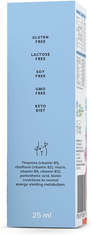 Osavi BComplex  25 ml Oral Spray | FastAbsorbing B Vitamins for Energy, Nervous System & Immune Support | Orange Flavor | Clean Label | VeganFriendly