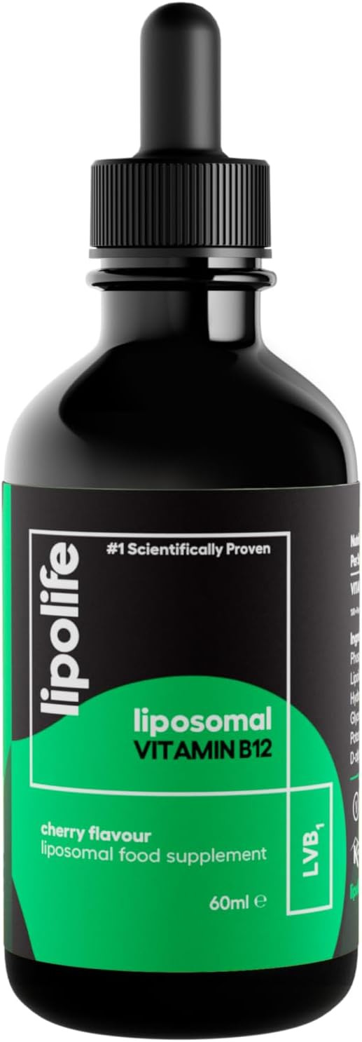 Vegan Liposomal Vitamin B12 High Strength | 60 Days Supply | lipolife LVB1| b12 sublingual | liposomal B12 for Rapid Absorption to Boost Energy and Reduce Fatigue