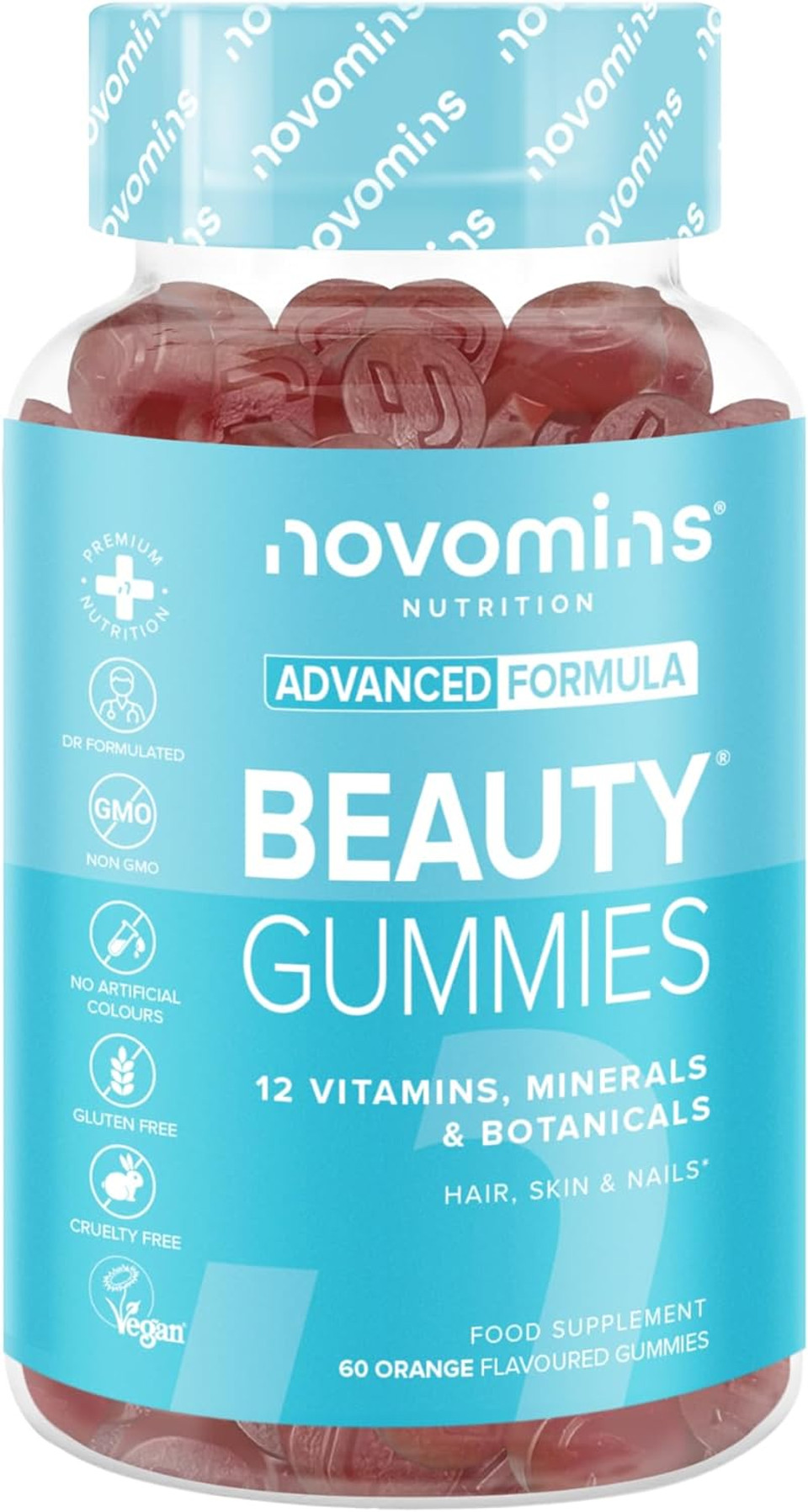 Biotin Beauty Gummies with Vitamin A, C, E & Zinc - Hair Skin and Nails Vitamins - Biotin Hair Growth Hair Vitamins for Hair Care - Biotin Gummies Hair Gummies for Hair Growth - 60 Gummies - Novomins Biotin Beauty Gummies with Vitamin A, C, E & Zinc - Hair Skin and Nails Vitamins - Biotin Hair Growth Hair Vitamins for Hair Care - Biotin Gummies Hair Gummies for Hair Growth - 60 Gummies - Novomins