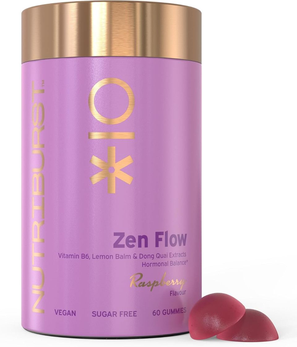 Nutriburst - ZenFlow Multipack - Female Focused Formula - Vitamin B6, Lemon Balm + Dong Quai - Regulate Hormonses, Support Nervous System + Reduce Tiredness - 3 Month Supply - Suitable for Vegans