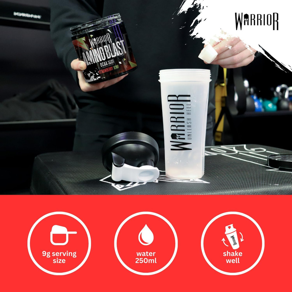 Warrior Amino Blast 270g  BCAA Powder  Branched Chain Amino Acids Supplement, Intra Workout & Recovery, Energy Drink  30 Servings (Energy Burst)
