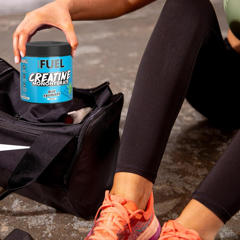 Applied Nutrition BodyFuel Creatine Monohydrate Powder, Increases High-Intensity Physical Performance, Blue Raspberry (300g - 60 Servings)