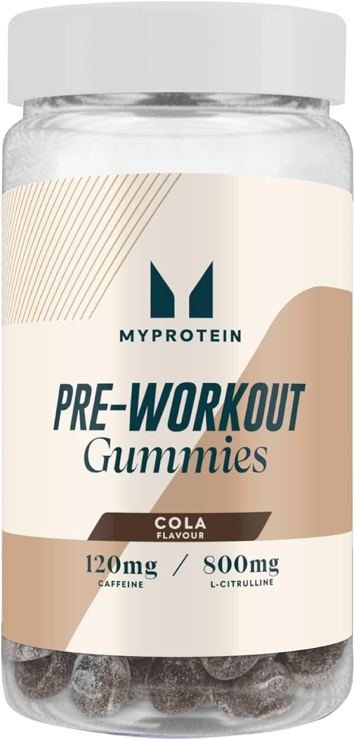 Myprotein Pre-Workout Gummies  Cola Flavour  Energy-Boosting Caffeine Gummies with L-Citrulline, Taurine, and B Vitamins  Fast-Acting & Convenient Pre-Workout Supplement