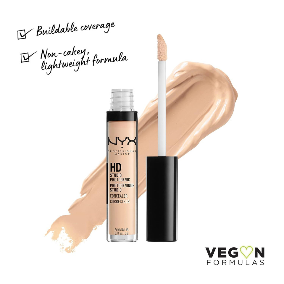 Nyx Professional Makeup Hd Studio Photogenic Concealer Wand, Medium Coverage - Fair02 Fair0.11 Ounce (Pack Of 1)