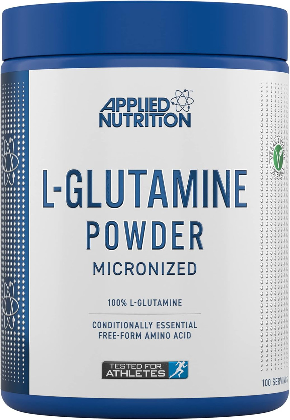 Applied Nutrition L Glutamine Powder - Amino Acid, Muscle Strength & Recovery, Boosts Immune System, Unflavoured (500g - 100 Servings)