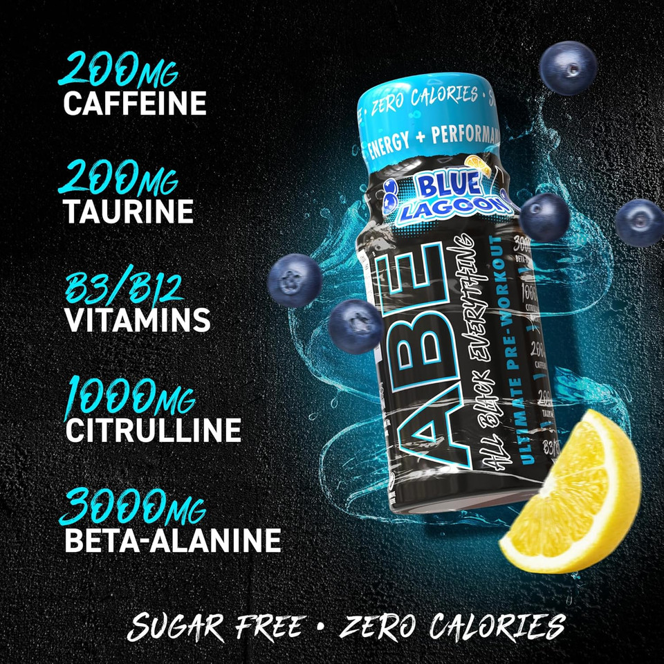 Applied Nutrition ABE Pre Workout Shot - All Black Everything Pre Workout Energy Shots, Physical Performance with Citrulline, Beta Alanine, Caffeine (Box 12 Units x 60ml) (Energy Flavour) Applied Nutrition ABE Pre Workout Shot - All Black Everything Pre Workout Energy Shots, Physical Performance with Citrulline, Beta Alanine, Caffeine (Box 12 Units x 60ml) (Energy Flavour)