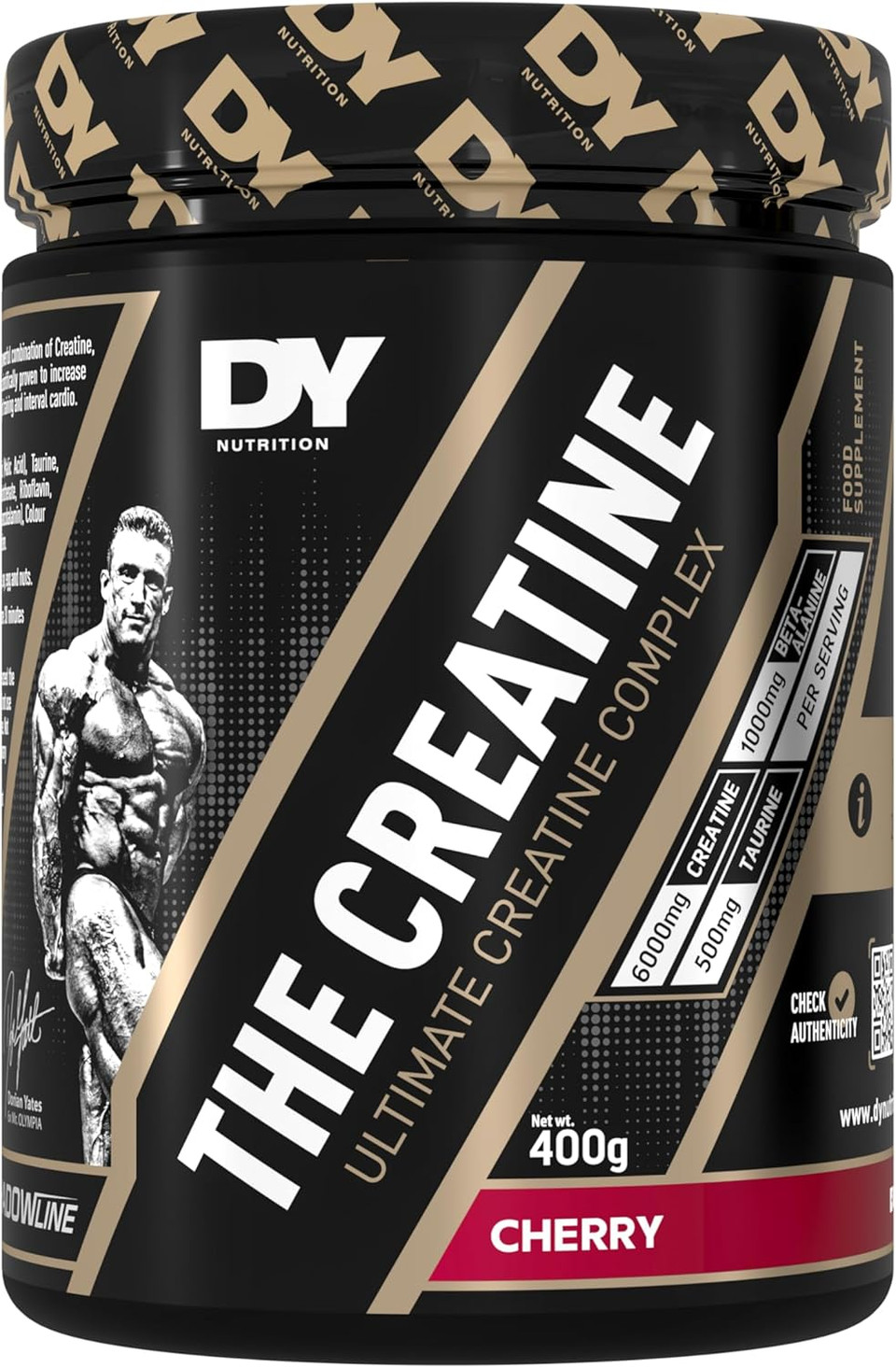DY Nutrition The Creatine Complex 400g - High Performance Creatine Monohydrate Powder with Beta Alanine, Taurine + B Vitamins for Muscle Endurance, Pump & Recovery x40 Servings (Peach Flavoured)
