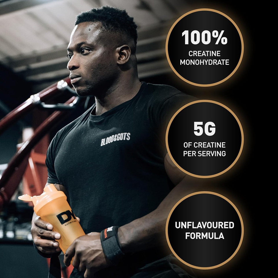 DY Nutrition Pure Creatine Monohydrate Powder 300 g, Unflavoured x60 Servings, 2 Month Supply  Increases High Intensity Performance. Gluten Free, Vegan Friendly Supplement DY Nutrition Pure Creatine Monohydrate Powder 300 g, Unflavoured x60 Servings, 2 Month Supply  Increases High Intensity Performance. Gluten Free, Vegan Friendly Supplement