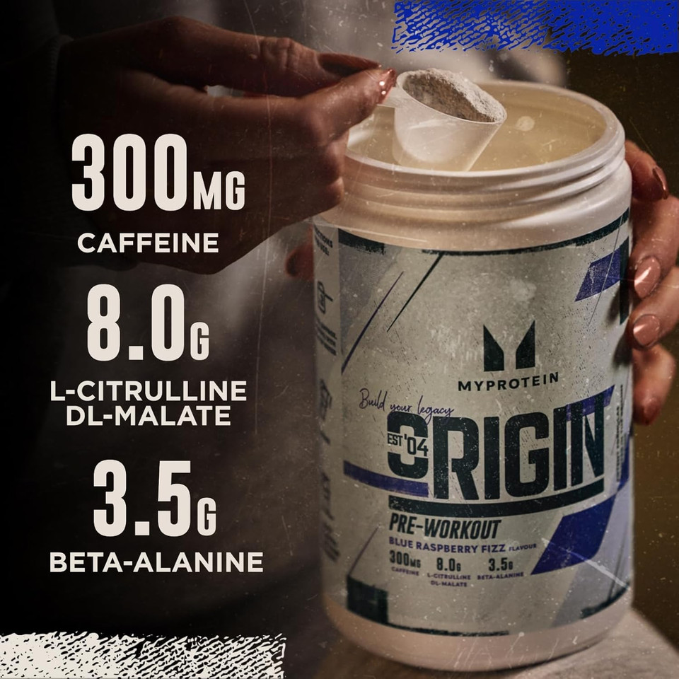 Myprotein Origin Pre-Workout Power with Beta Alanine and Caffeine, Orange and Mango, 600 g