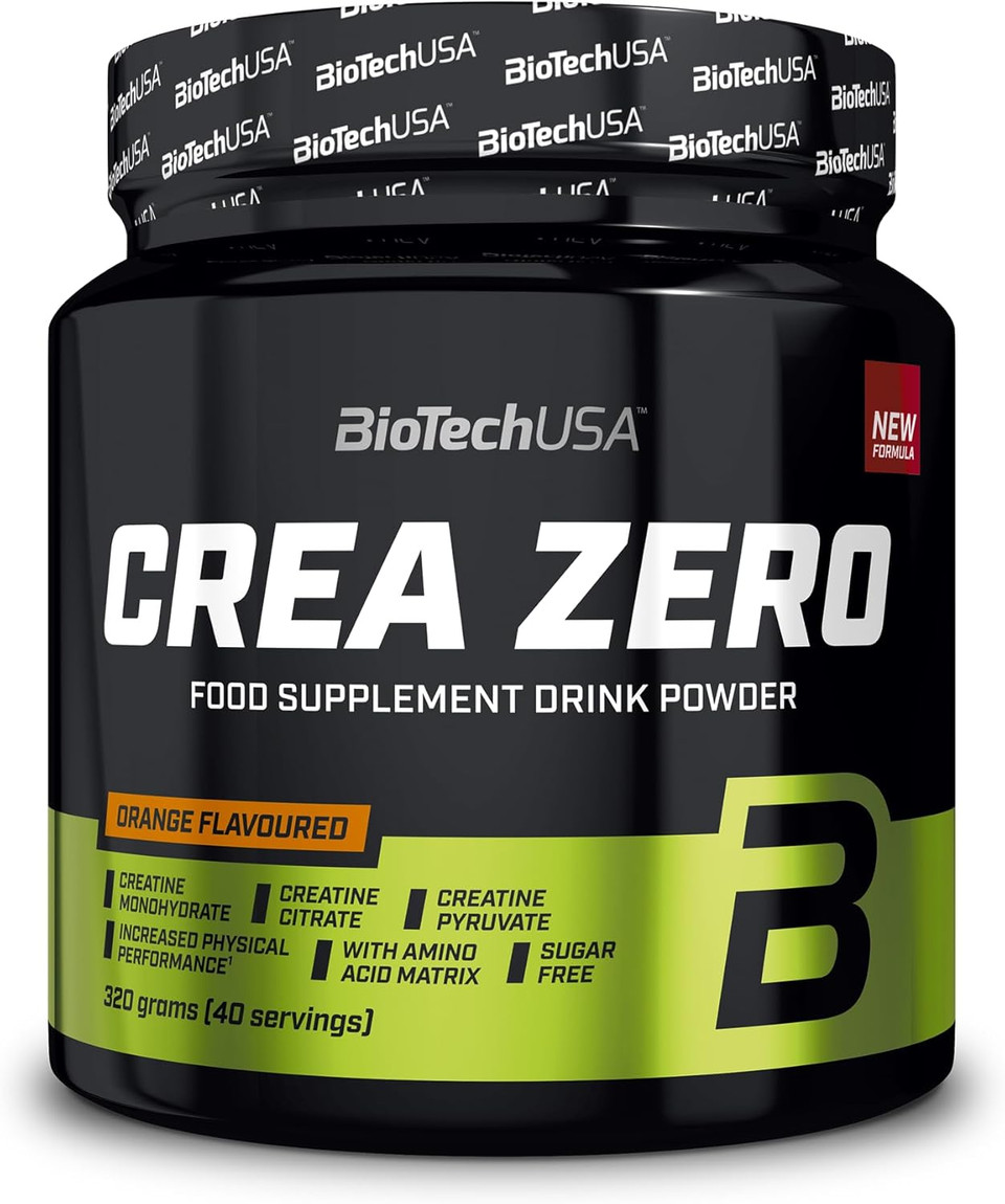 BioTechUSA Crea Zero | Sugar-Free Creatine Drink Powder | Added BCAAs, Vitamins, Minerals, 320 g, Orange BioTechUSA Crea Zero | Sugar-Free Creatine Drink Powder | Added BCAAs, Vitamins, Minerals, 320 g, Orange