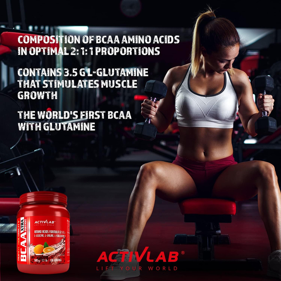 Activlab BCAA Xtra Instant 500 g (Orange)  Amino Acids for Muscle Recovery, Endurance, and Performance  Gym, Bodybuilders and Fitness Activlab BCAA Xtra Instant 500 g (Orange)  Amino Acids for Muscle Recovery, Endurance, and Performance  Gym, Bodybuilders and Fitness