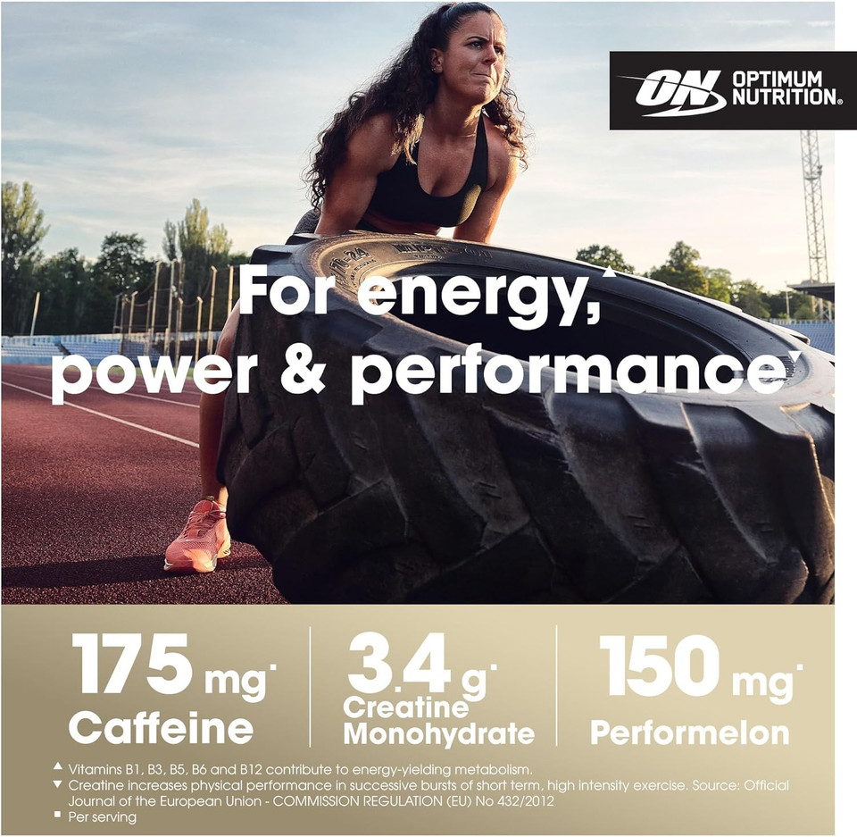 Optimum Nutrition Gold Standard Pre Workout Powder, Energy Drink with Creatine Monohydrate, Beta Alanine, Caffeine and Vitamin B Complex, Food Supplement, Blue Raspberry Flavour, 30 Servings, 330 g Optimum Nutrition Gold Standard Pre Workout Powder, Energy Drink with Creatine Monohydrate, Beta Alanine, Caffeine and Vitamin B Complex, Food Supplement, Blue Raspberry Flavour, 30 Servings, 330 g