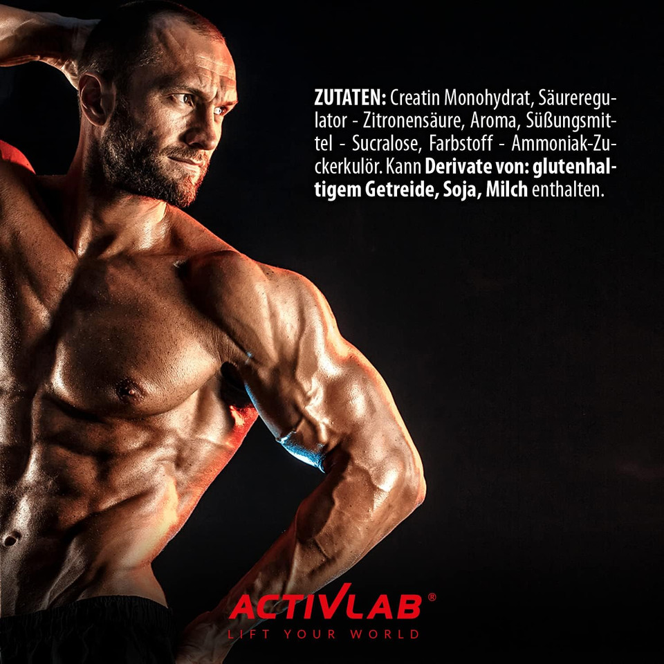 Activlab Creatine Monohydrate - 500g Jar | Optimum Nutrition Pre-Workout 83 Servings | Creatine Powder for Muscle Growth- Iced Candy Flavor