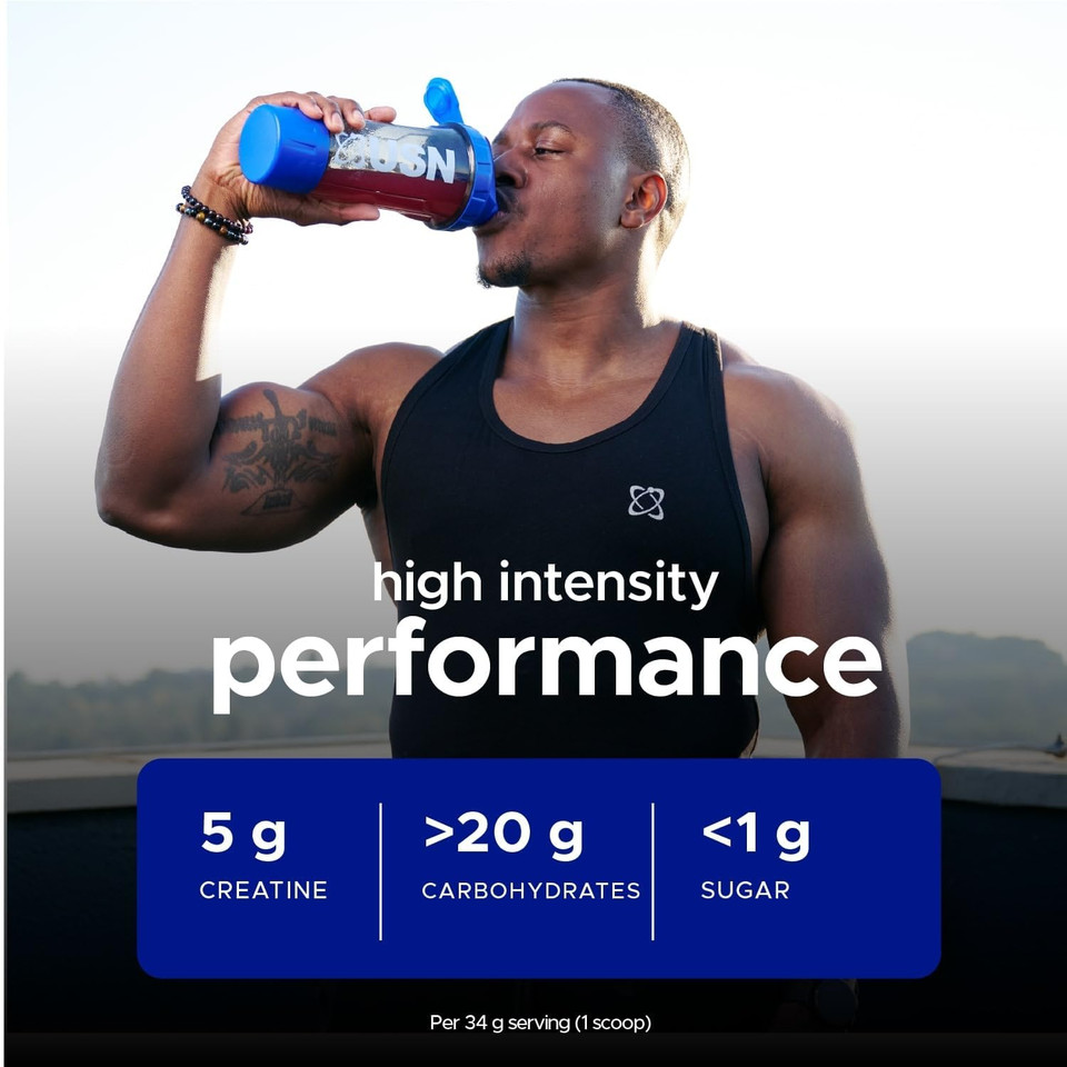 USN Creatine Anabolic 5000  All-in-One Muscle Growth & Recovery Powder, 5000mg Creatine Monohydrate + 3000mg BCAAs, Low Sugar, Orange Flavour, 900g (30 Servings) - New Formula USN Creatine Anabolic 5000  All-in-One Muscle Growth & Recovery Powder, 5000mg Creatine Monohydrate + 3000mg BCAAs, Low Sugar, Orange Flavour, 900g (30 Servings) - New Formula