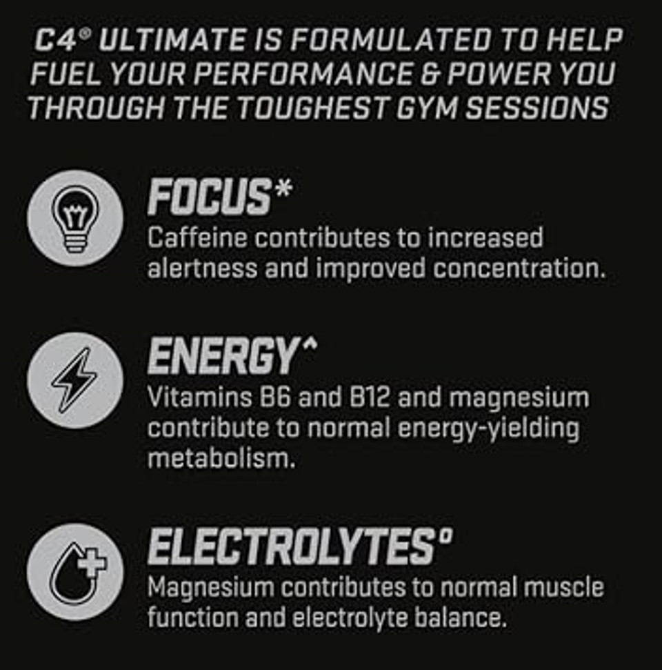 C4 Ultimate Pre Workout Powder Bubblegum 20 Servings, 40 if Single Scooped | Zero Sugar Pre Workout with Caffeine 300mg, L Citrulline 7000mg, Beta Alanine 4800mg, Vitamins and Electrolytes C4 Ultimate Pre Workout Powder Bubblegum 20 Servings, 40 if Single Scooped | Zero Sugar Pre Workout with Caffeine 300mg, L Citrulline 7000mg, Beta Alanine 4800mg, Vitamins and Electrolytes