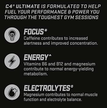 C4 Ultimate Pre Workout Powder Tutti Frutti 20 Servings, 40 if Single Scooped | Zero Sugar Pre Workout with Caffeine 300mg, L Citrulline 7000mg, Beta Alanine 4800mg, Vitamins and Electrolytes