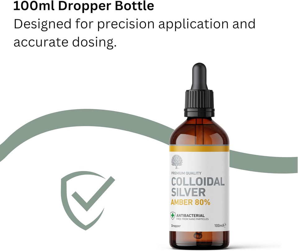 Nature's Greatest Secret True Premium Quality Antibacterial Colloidal Silver Dropper Bottle 100ml