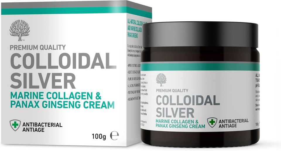Nature's Greatest Secret All Natural Premium Quality Colloidal Silver Marine Collagen and Panax Ginseng Antiaging Cream 100g