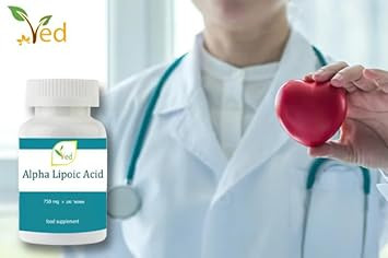 Ved Alpha Lipoic Acid | Non-GMO, Gluten Free | Helps Maintain Blood Sugar Level | 750mg, 180 Tablets