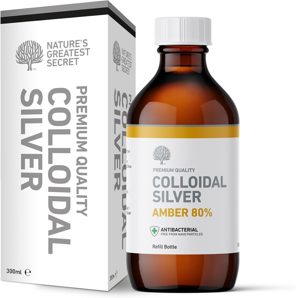 Nature's Greatest Secret True Premium Quality Antibacterial Colloidal Silver Bottle 300ml