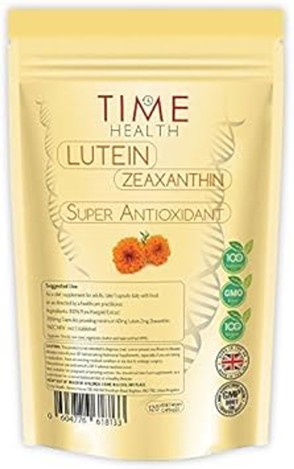 Lutein 40mg with Zeaxanthin 2mg  New Micro-encapsulated Formula  100% Pure Natural Highly Bioavailable  UK Manufactured (120 Capsule Bottle)