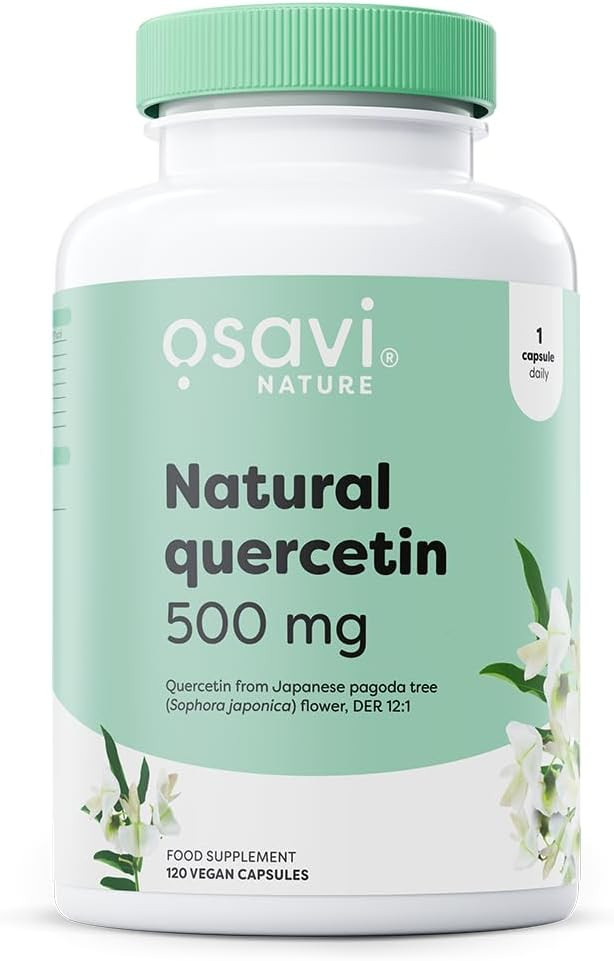 Osavi Natural Quercetin 500 mg  120 Vegan Capsules | FlaviPure® Quercetin from Japanese Pagoda Tree | Supports Immunity & Reduces Oxidative Stress | Derived from 6000 mg Sophora Japonica