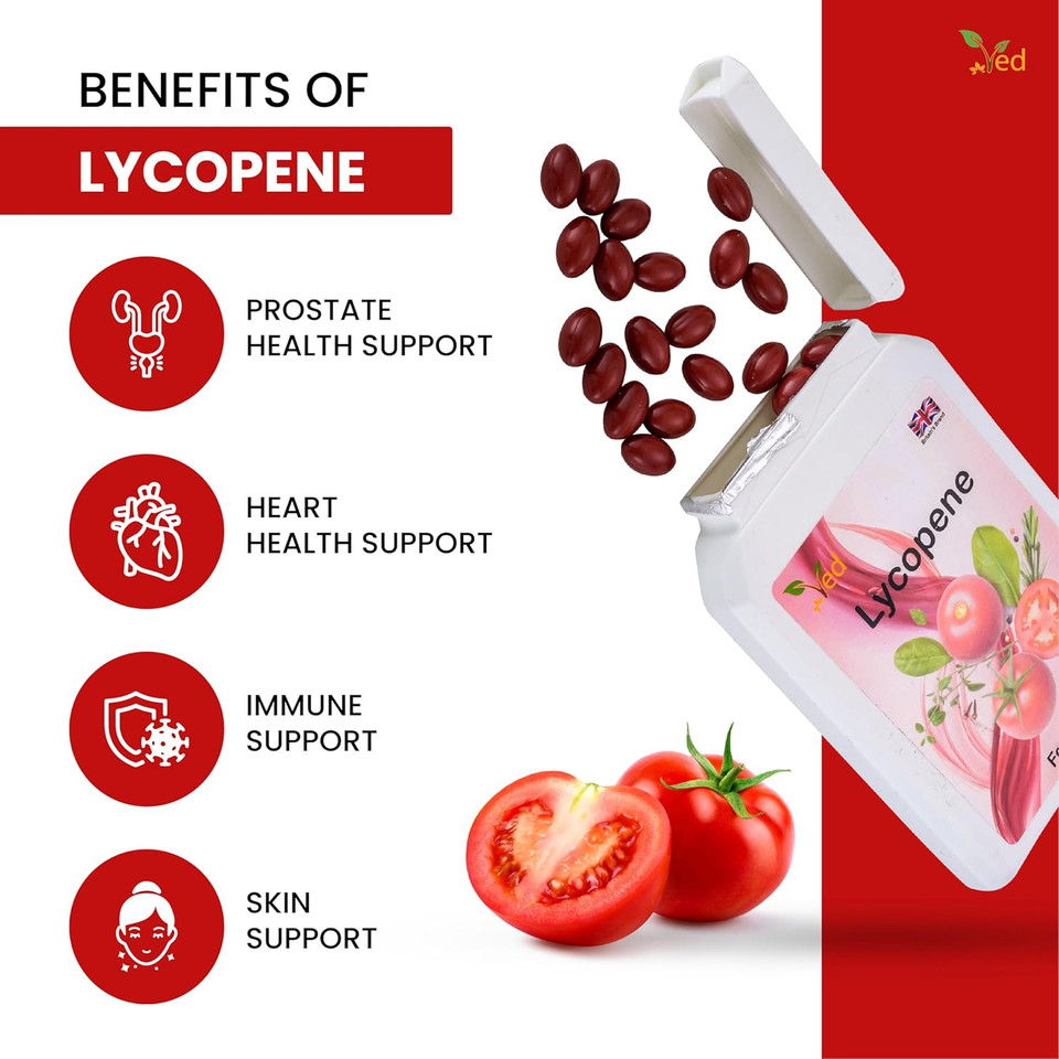 Ved Lycopene Supplement, Supports Energy Balance, Non-GMO, High Lycopene 500mg x 90 Softgel Ved Lycopene Supplement, Supports Energy Balance, Non-GMO, High Lycopene 500mg x 90 Softgel
