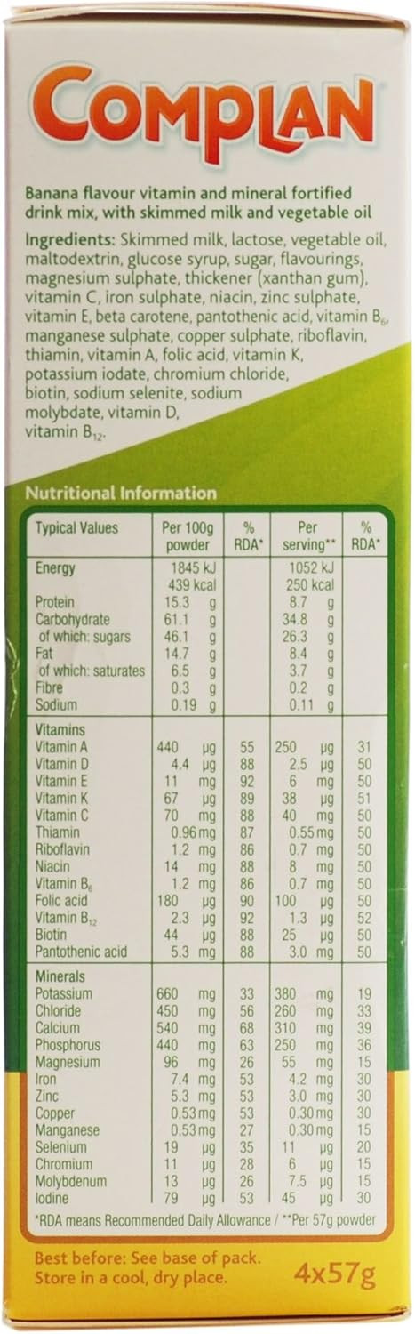Complan Delicious Flavour Drink (Banana 4X55G)