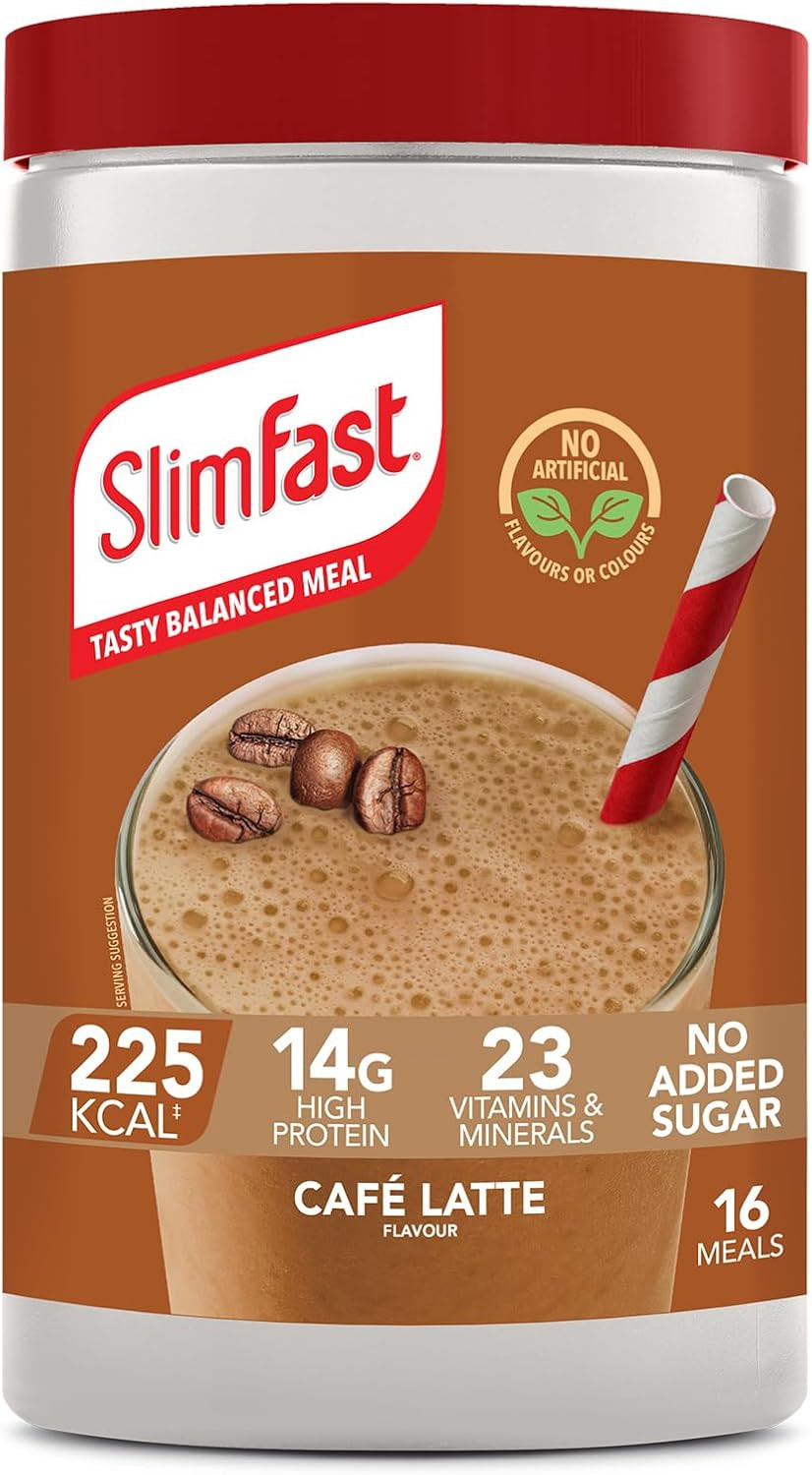 SlimFast Meal Replacement Shake for Weight Loss & Balanced Diet, Vitamins and Minerals, Low Calorie, High Protein, Blueberry Flavour, 16 servings, 584 g, Packaging May Vary