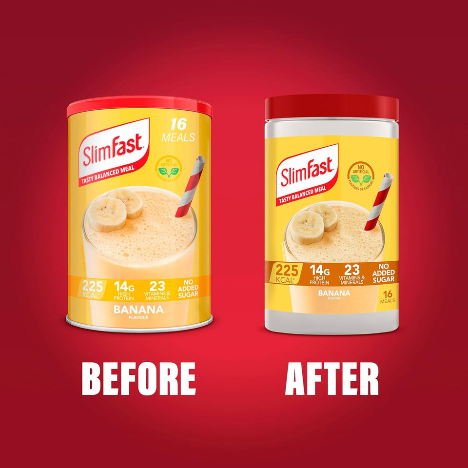 SlimFast Meal Replacement Shake for Weight Loss & Balanced Diet, High Protein, Vitamins, Minerals, White Chocolate & Raspberry Flavour, 16 Meals, 584 g, Packaging May Vary