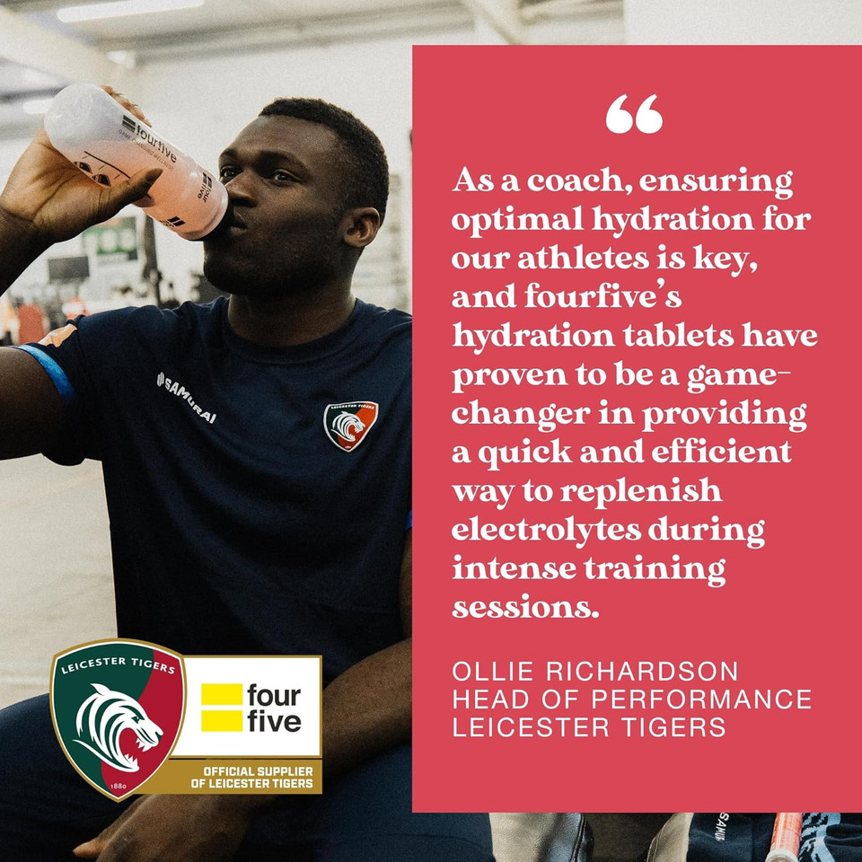 fourfive Hydration Tablets (Orange & Mango) Low Calorie Vitamin Electrolytes, Vegan, Magnesium & Calcium, Sports Hydration - 1x20 Effervescent Tablets