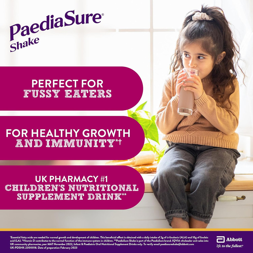 PaediaSure Shake  Chocolate Flavour  400g  Balanced Nutritional Supplement Drink  Multivitamin for Kids  With Protein, Carbohydrates & Minerals  Supports Growth & Development  Vegetarian