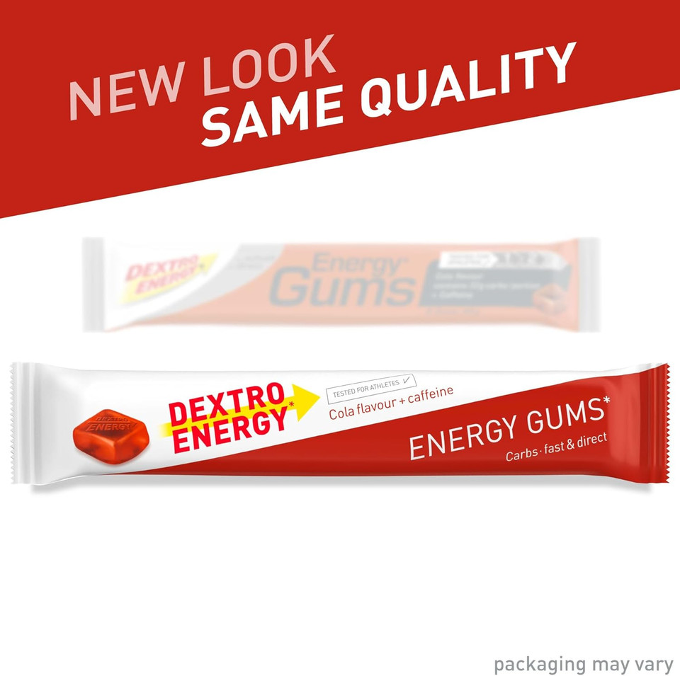 Dextro Energy I Energy Gums | Cola + Caffeine I Pocket Size Energy on the Go | For active lifestyle| Good Taste I Vegan I 8 x 45 g