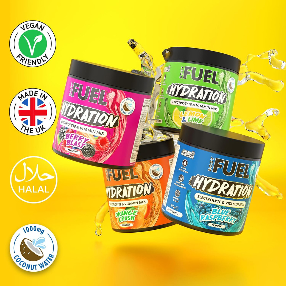 BodyFuel Hydration Electrolyte & Vitamin Powder - Natural Energy & Reduces Tiredness & Optimise Hydration (210g - 30 Servings)(Berry Blast) BodyFuel Hydration Electrolyte & Vitamin Powder - Natural Energy & Reduces Tiredness & Optimise Hydration (210g - 30 Servings)(Berry Blast)