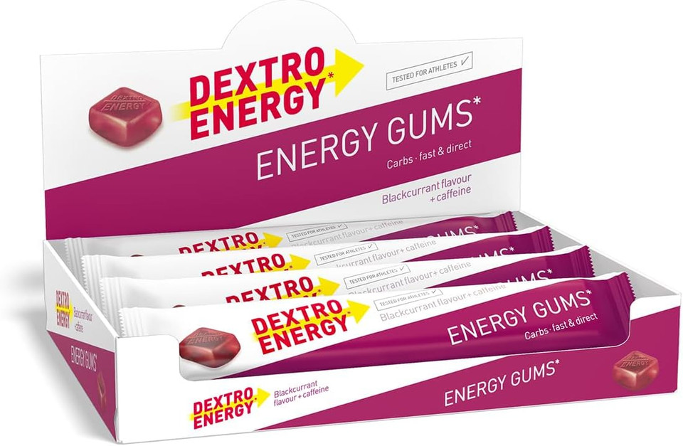 Dextro Energy | Energy Gums | Blackcurrant + Caffeine | Pocket Size Energy on the Go | For active lifestyle | Great taste | Vegan | 8 x 45 g Dextro Energy | Energy Gums | Blackcurrant + Caffeine | Pocket Size Energy on the Go | For active lifestyle | Great taste | Vegan | 8 x 45 g