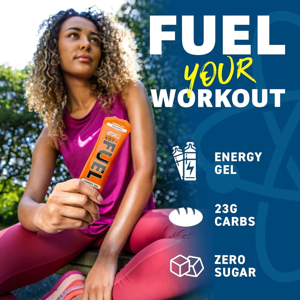 Applied Nutrition BodyFuel Energy Gel - Fast Energy Gels, Fuel for Sport, with Carbs, Sugar Free (Box 20 Units x 60g) (Lemon & Lime)