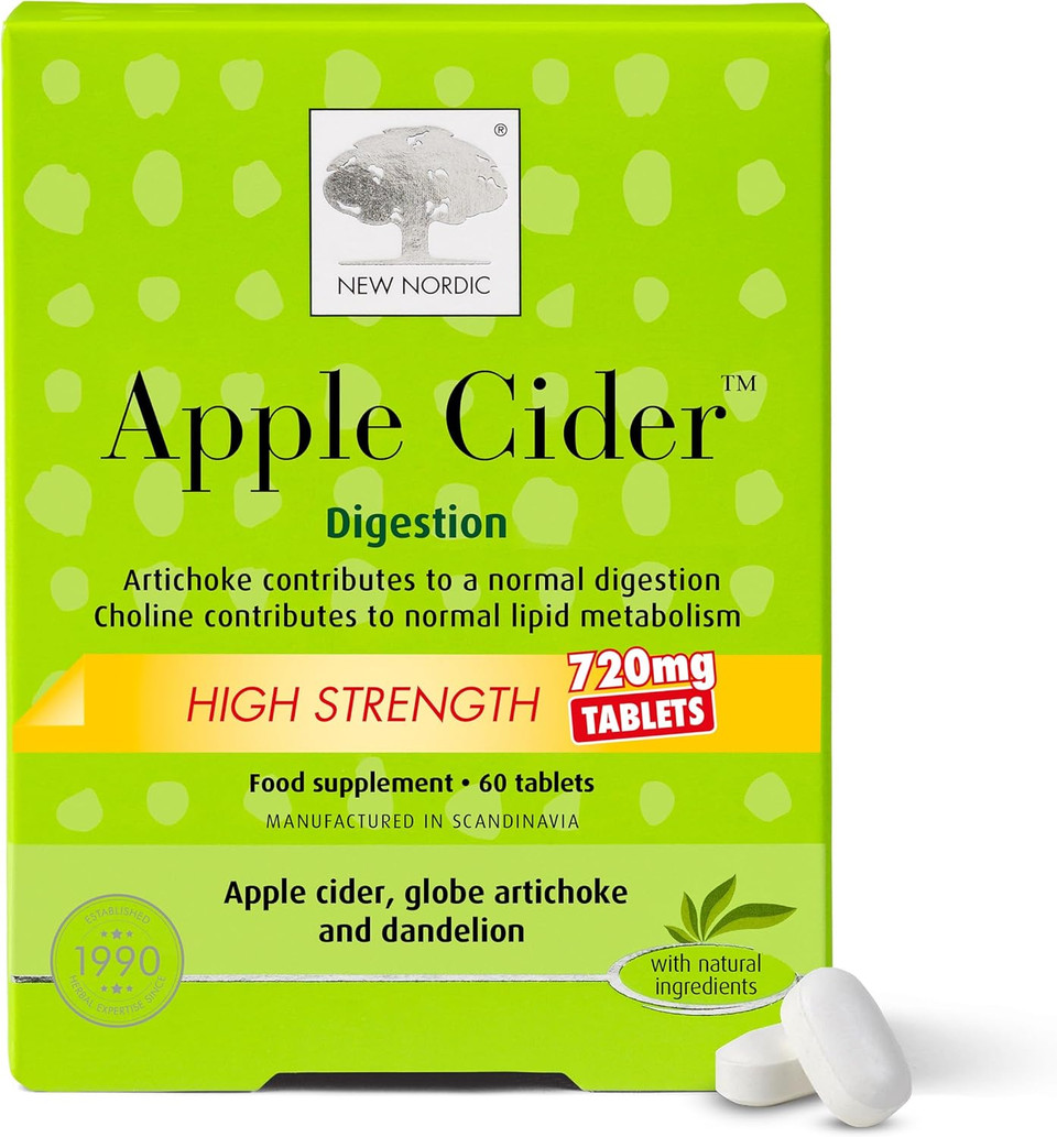 New Nordic Apple Cider Vinegar Tablets - 2160 mg ACV with The Mother - May Help Promote Weight Loss - for Men and Women - 60 High Strength Tablets New Nordic Apple Cider Vinegar Tablets - 2160 mg ACV with The Mother - May Help Promote Weight Loss - for Men and Women - 60 High Strength Tablets
