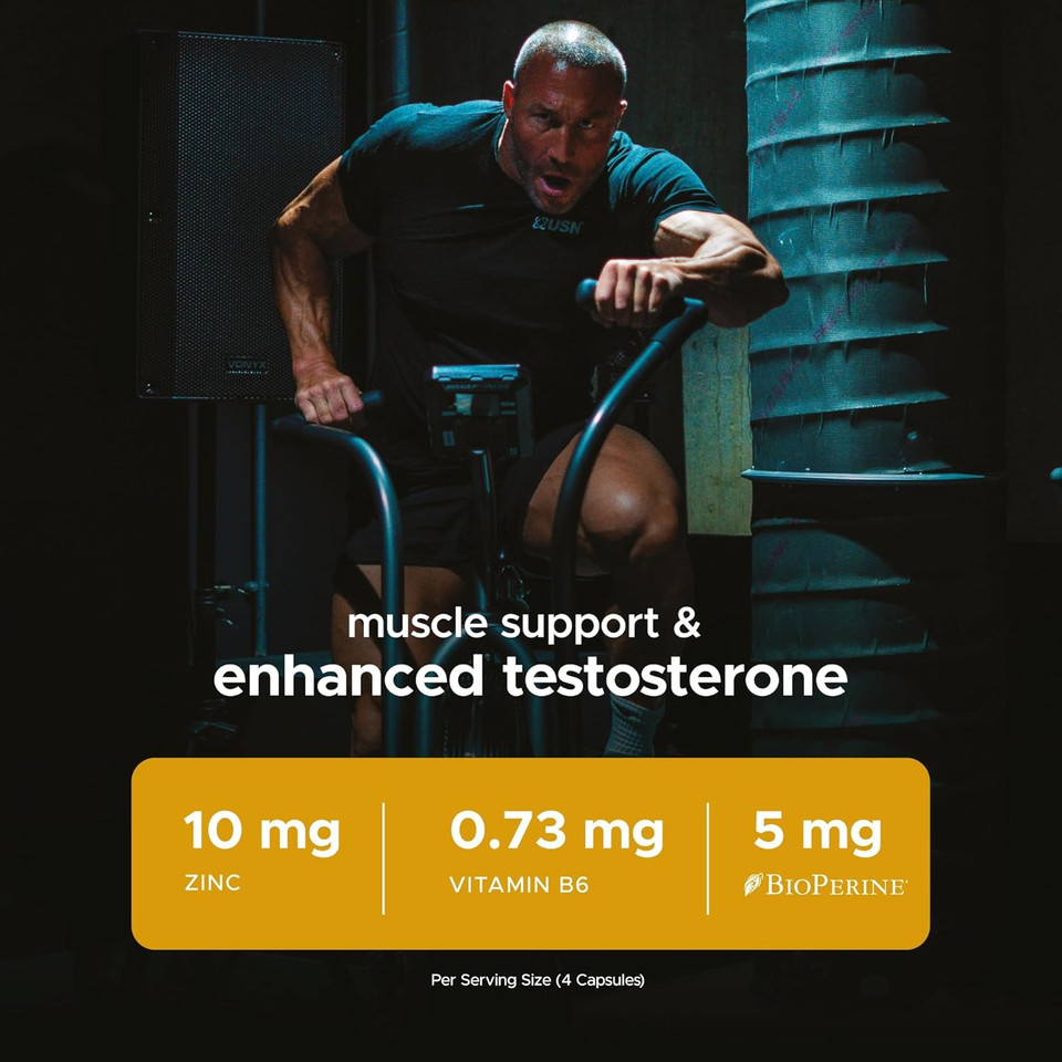 USN 19 Anabol Testosterone Support for Men  90 Capsules  3000mg Korean Ginseng, 1800mg D-Aspartic Acid, 600mg Tribulus Terrestris  Natural Testosterone Supplement for Energy, Muscle & Vitality