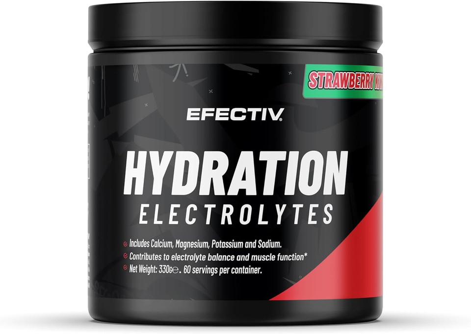 Efectiv Hydration Electrolytes Powder - 330g, 60 Servings - Vegan Electrolyte Powder with Key Minerals - Calcium, Magnesium, Potassium, Sodium - Zero Sugar Electrolytes Drinks (330g, Tropical Storm)