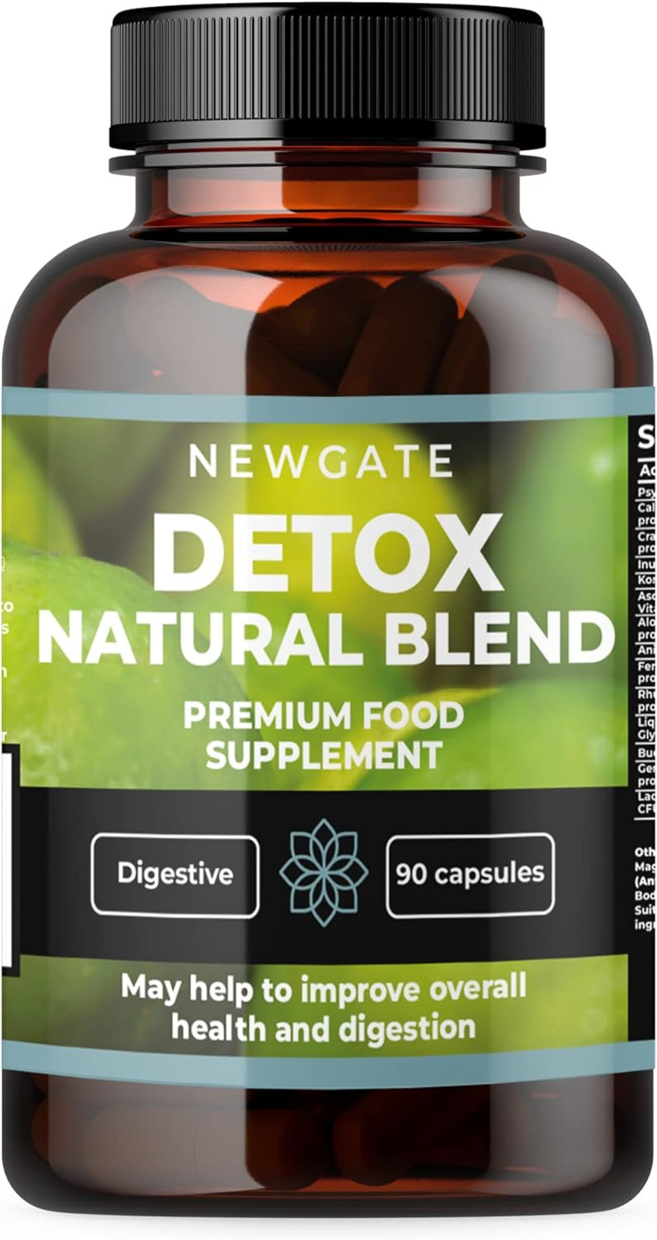 Newgate Labs Detox Natural Blend 90 Capsules - with Aloe Vera & Cranberry Extract - Premium Nutritional Supplement - Made in The UK  GMO Free, Halal