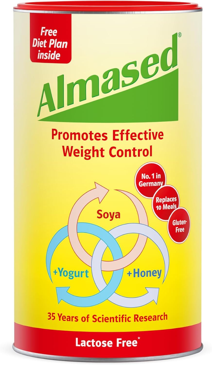 Almased Lactose-Free Meal Replacement Shake - Protein Powder for Weight Loss, 500 g